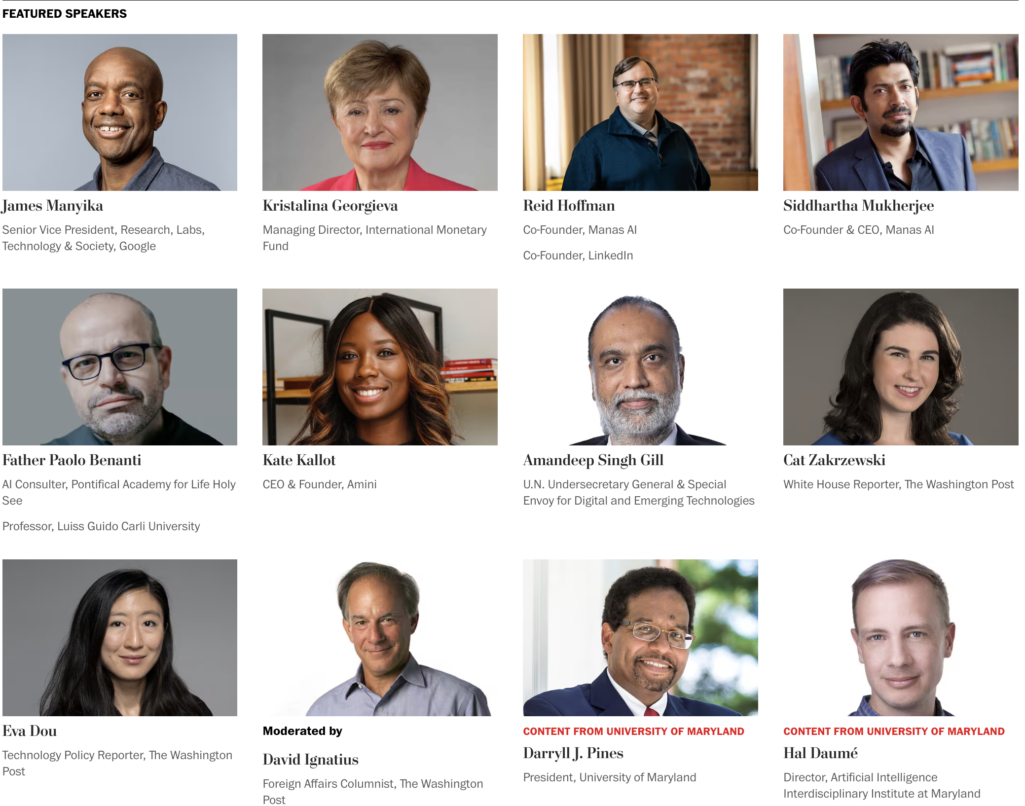 headshots of speakers