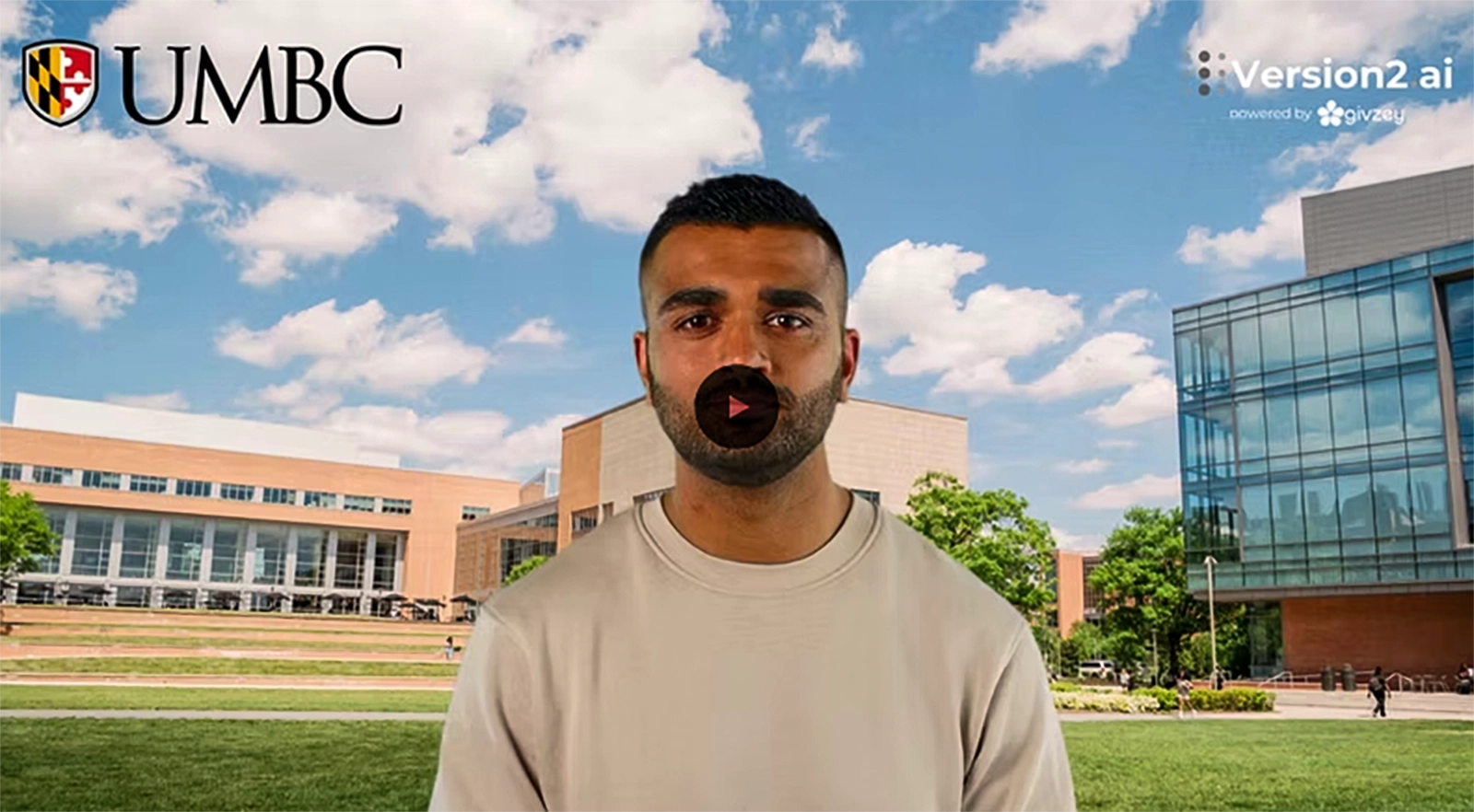 image of sam, UMBC's autonomous Virtual Engagement Officer